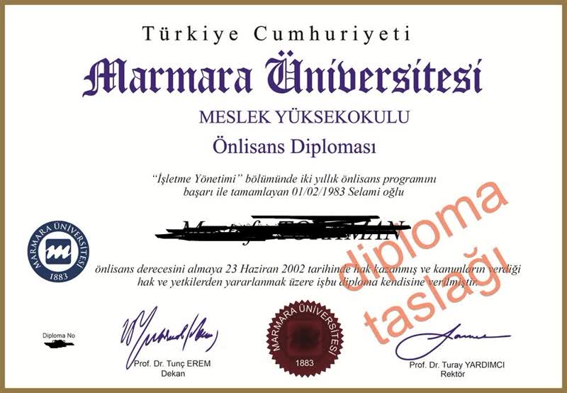 Diploma örneği 12