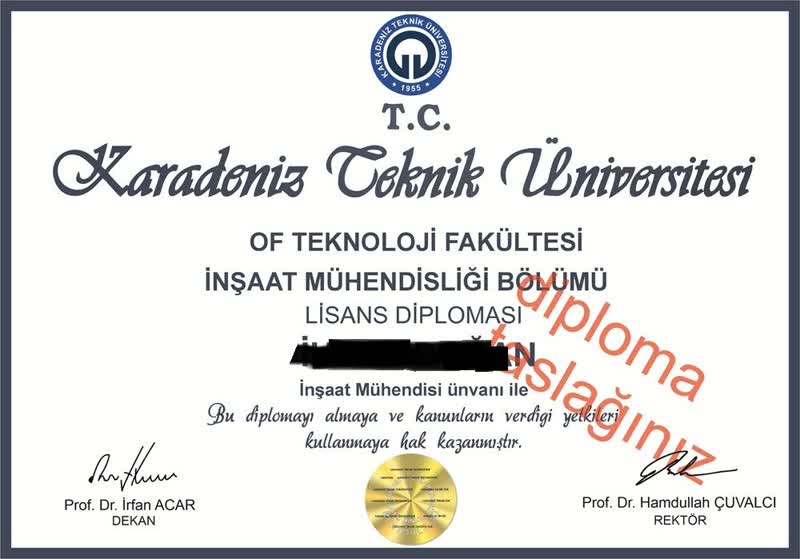 Diploma örneği 2