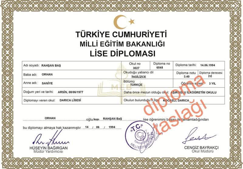 Diploma örneği 6