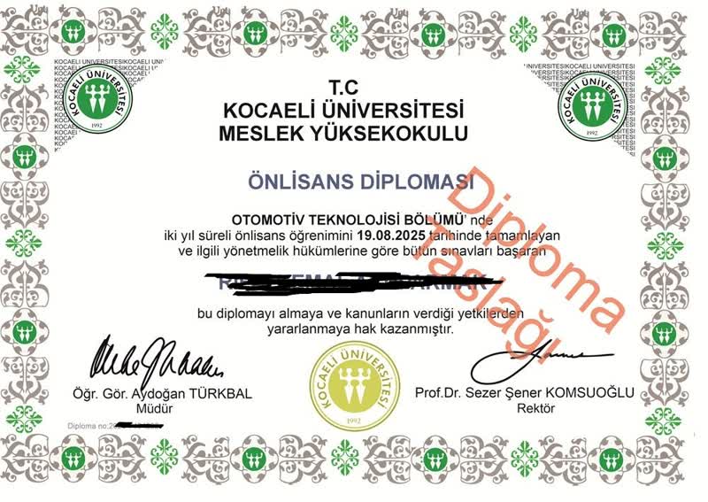 Diploma örneği 7